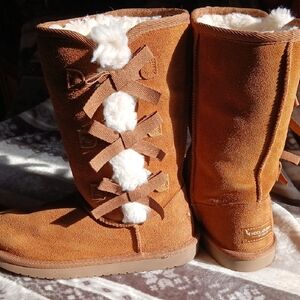 Koolaburra Kids Tan Boots with White Lining